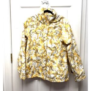 Eddie Bauer Jacket NWOT Shell Yellow Camo Winter Coat Snow Sports Women's Size M